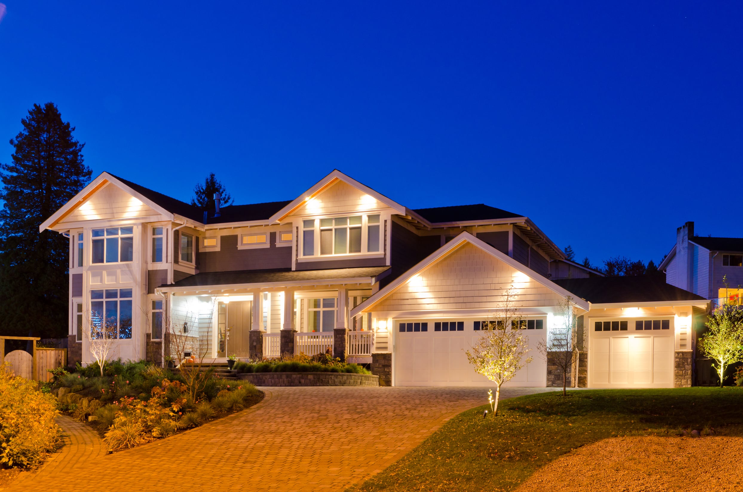 A well-lit home, showing the comfort and safety that comes with addressing small electrical problems.